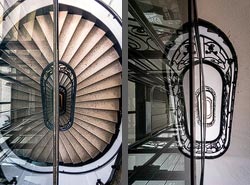 Stiegenhaus/Treppenhaus in einem Wohnhaus in Wien, &Ouml;sterreich