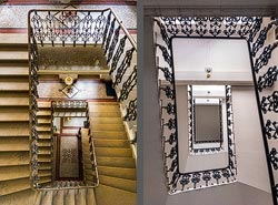 Stiegenhaus/Treppenhaus in einem Wohnhaus in Wien, &Ouml;sterreich