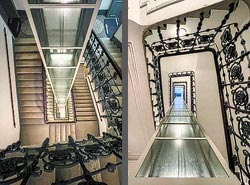 Stiegenhaus/Treppenhaus in einem Wohnhaus in Wien, &Ouml;sterreich