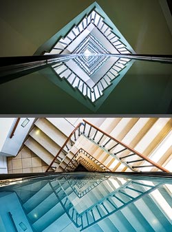 Stiegenhaus/Treppenhaus in Wien, &Ouml;sterreich