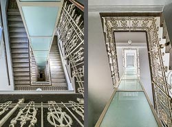 Stiegenhaus/Treppenhaus in einem Wohnhaus in Wien, &Ouml;sterreich