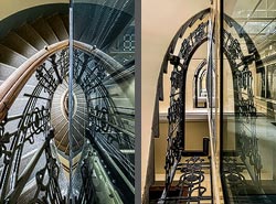 Stiegenhaus/Treppenhaus in einem Wohnhaus in Wien, &Ouml;sterreich