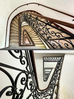 Stiegenhaus/Treppenhaus in einem Wohnhaus in Wien, &Ouml;sterreich