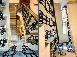 Stiegenhaus/Treppenhaus in einem Wohnhaus in Wien, &Ouml;sterreich