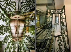 Stiegenhaus/Treppenhaus in einem Wohnhaus in Wien, &Ouml;sterreich