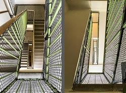 Stiegenhaus/Treppenhaus in einem Wohnhaus in Wien, &Ouml;sterreich