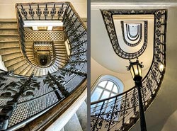 Stiegenhaus/Treppenhaus in einem Wohnhaus in Wien, &Ouml;sterreich