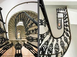 Stiegenhaus/Treppenhaus in einem Wohnhaus in Wien, &Ouml;sterreich