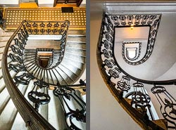 Stiegenhaus/Treppenhaus in einem Wohnhaus in Wien, &Ouml;sterreich