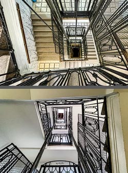 Stiegenhaus/Treppenhaus in einem Wohnhaus in Wien, &Ouml;sterreich