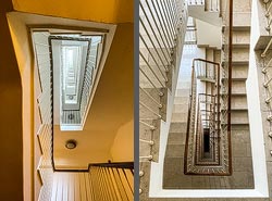 Stiegenhaus/Treppenhaus in einem Wohnhaus in Wien, &Ouml;sterreich