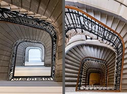 Stiegenhaus/Treppenhaus in einem Wohnhaus in Wien, &Ouml;sterreich