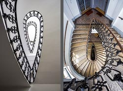 Stiegenhaus/Treppenhaus in einem Wohnhaus in Wien, &Ouml;sterreich