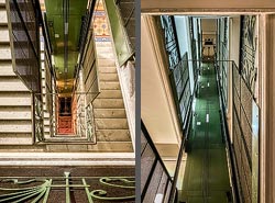 Stiegenhaus/Treppenhaus in einem Wohnhaus in Wien, &Ouml;sterreich