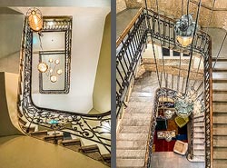 Stiegenhaus/Treppenhaus im Hotel Brauhof in Wien, &Ouml;sterreich