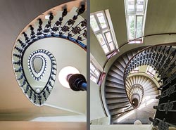 Stiegenhaus/Treppenhaus in einem Wohnhaus in Wien, &Ouml;sterreich