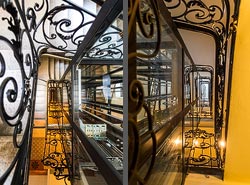 Stiegenhaus/Treppenhaus in einem Wohnhaus in Wien, &Ouml;sterreich