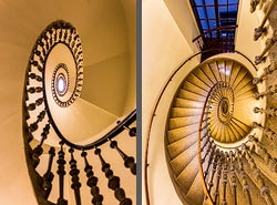 Stiegenhaus/Treppenhaus in einem Wohnhaus in Wien, &Ouml;sterreich