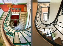 Stiegenhaus/Treppenhaus in einem Wohnhaus in Wien, &Ouml;sterreich