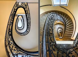 Stiegenhaus/Treppenhaus in einem Wohnhaus in Wien, &Ouml;sterreich