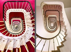 Stiegenhaus/Treppenhaus im Hotel Novum Prinz Eugen in Wien, &Ouml;sterreich