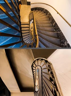 Stiegenhaus/Treppenhaus in einem Wohnhaus in Wien, &Ouml;sterreich