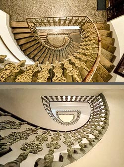 Stiegenhaus/Treppenhaus in einem Wohnhaus in Wien, &Ouml;sterreich