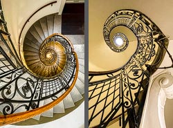 Stiegenhaus/Treppenhaus in einem Wohnhaus in Wien, &Ouml;sterreich