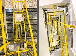 Stiegenhaus/Treppenhaus im Hotel Gilbert in Wien, &Ouml;sterreich