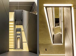 Stiegenhaus/Treppenhaus im Parlament in Wien, Österreich