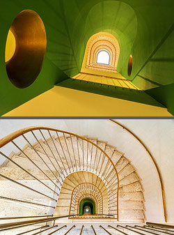 Stiegenhaus/Treppenhaus im Hotel Das Triest in Wien, &Ouml;sterreich