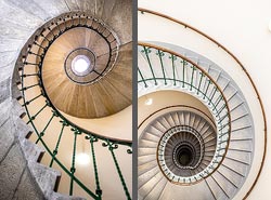 Stiegenhaus/Treppenhaus im Justizpalast in Wien, &Ouml;sterreich