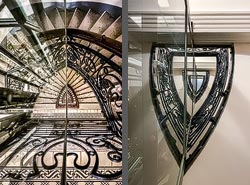 Stiegenhaus/Treppenhaus in einem Wohnhaus in Wien, &Ouml;sterreich