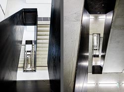 Stiegenhaus/Treppenhaus in der Universität Die Angewandte in Wien, &Ouml;sterreich