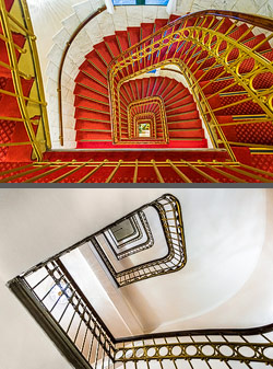 Stiegenhaus/Treppenhaus im Hotel Erzherzog Rainer in Wien, &Ouml;sterreich