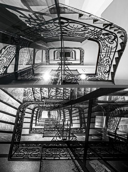 Stiegenhaus/Treppenhaus in Wien, &Ouml;sterreich