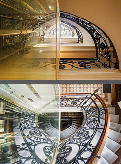 Stiegenhaus/Treppenhaus in Wien, &Ouml;sterreich