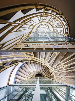 Stiegenhaus/Treppenhaus in Wien, &Ouml;sterreich