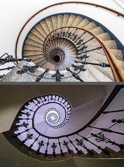 Stiegenhaus/Treppenhaus im Börsegebäude in Wien, &Ouml;sterreich