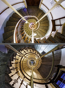 Stiegenhaus/Treppenhaus in der Akademie der bildenden Künste in Wien, &Ouml;sterreich