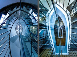 Stiegenhaus/Treppenhaus in Wien, &Ouml;sterreich