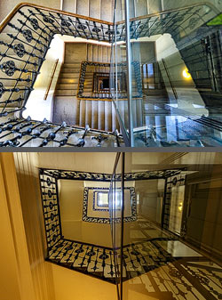 Stiegenhaus/Treppenhaus in Wien, &Ouml;sterreich