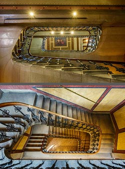 Stiegenhaus/Treppenhaus im WUK in Wien, &Ouml;sterreich